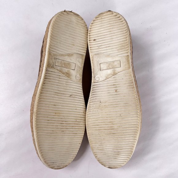 Roan Melvern Gray Suede Slip On Laser Cut Espadrille Rubber Outsole Loafers 10.5 main image 7
